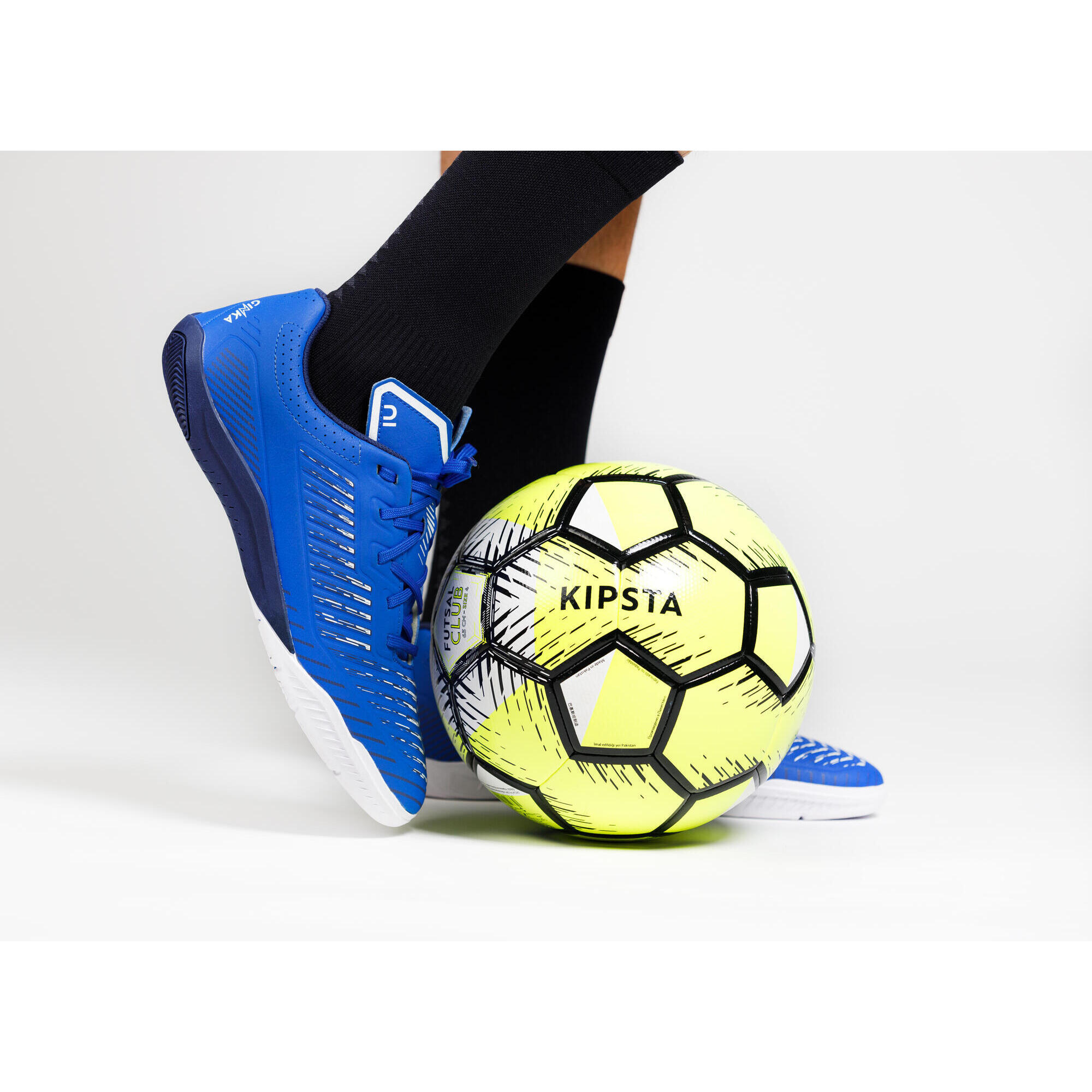 Scarpe da calcio a 5 GINKA 500 blu elettrico