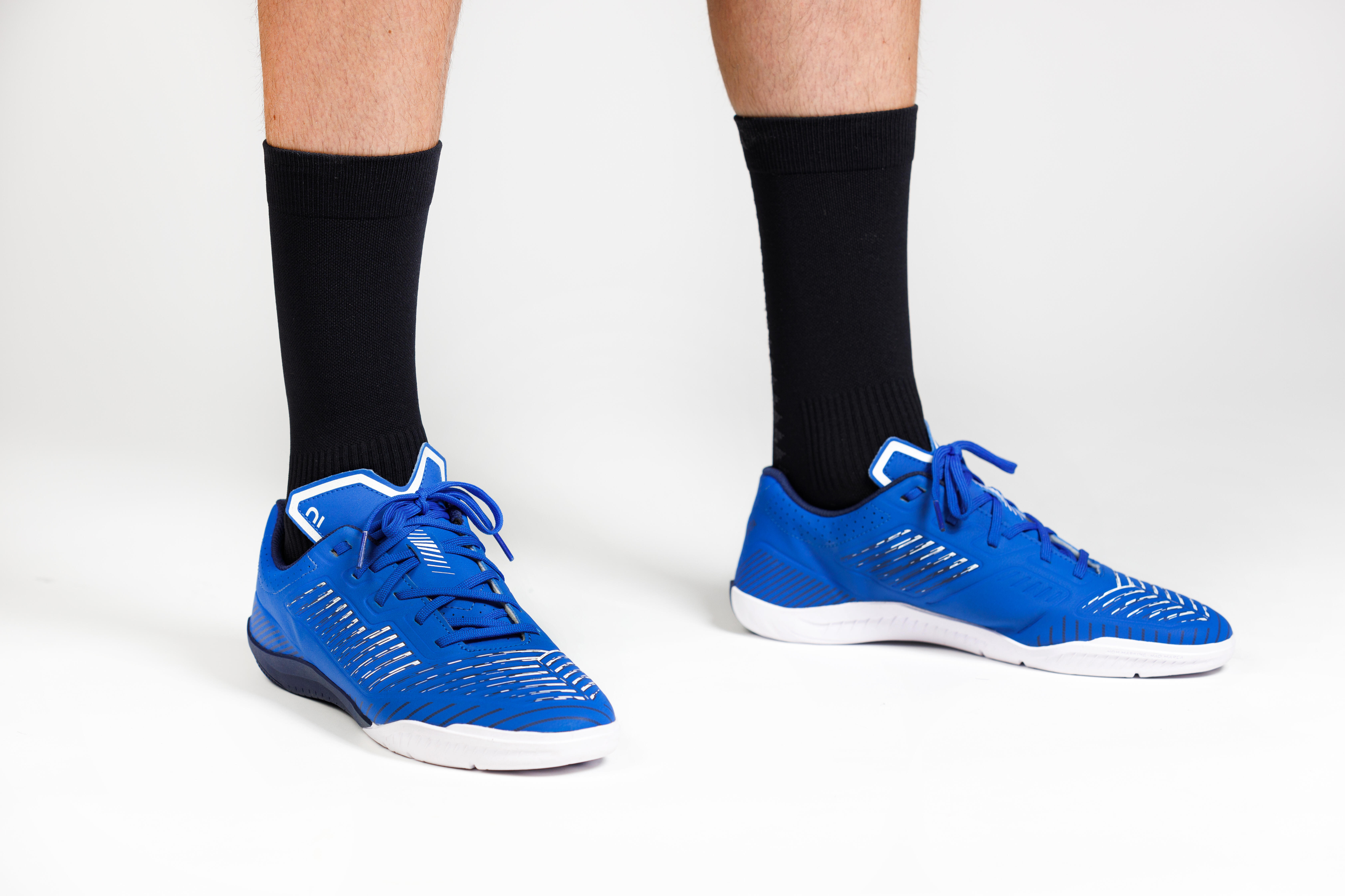 Kids' Indoor Soccer Shoes - Ginka 500 Blue/White - KIPSTA