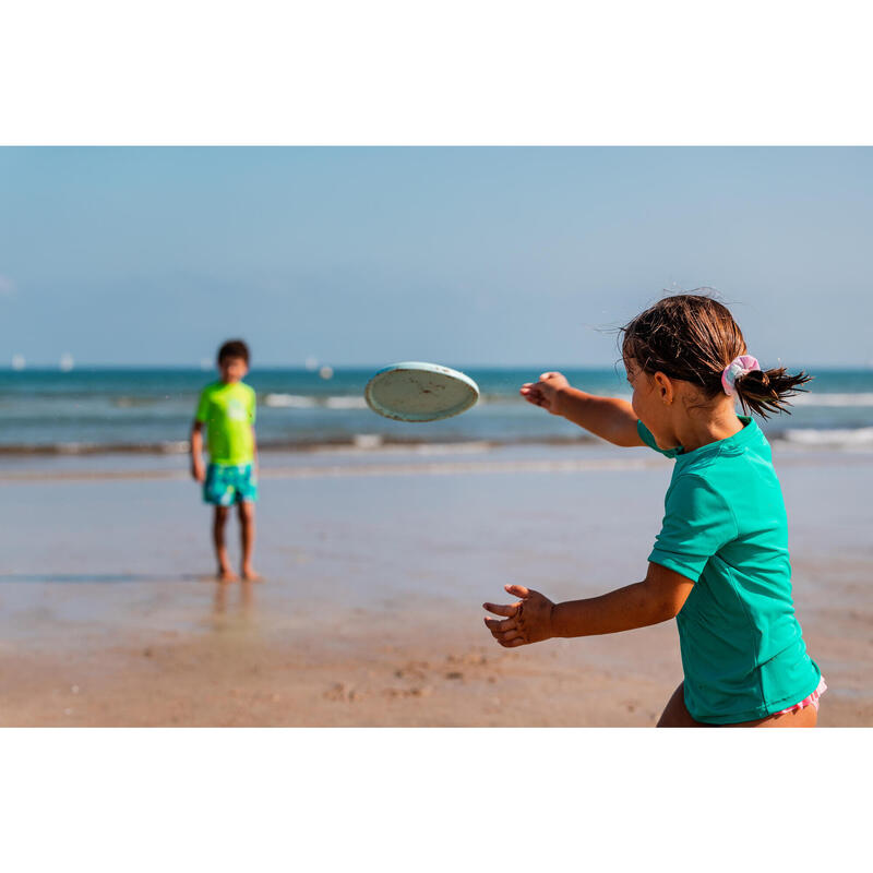 Soft frisbee voor kinderen marble geel