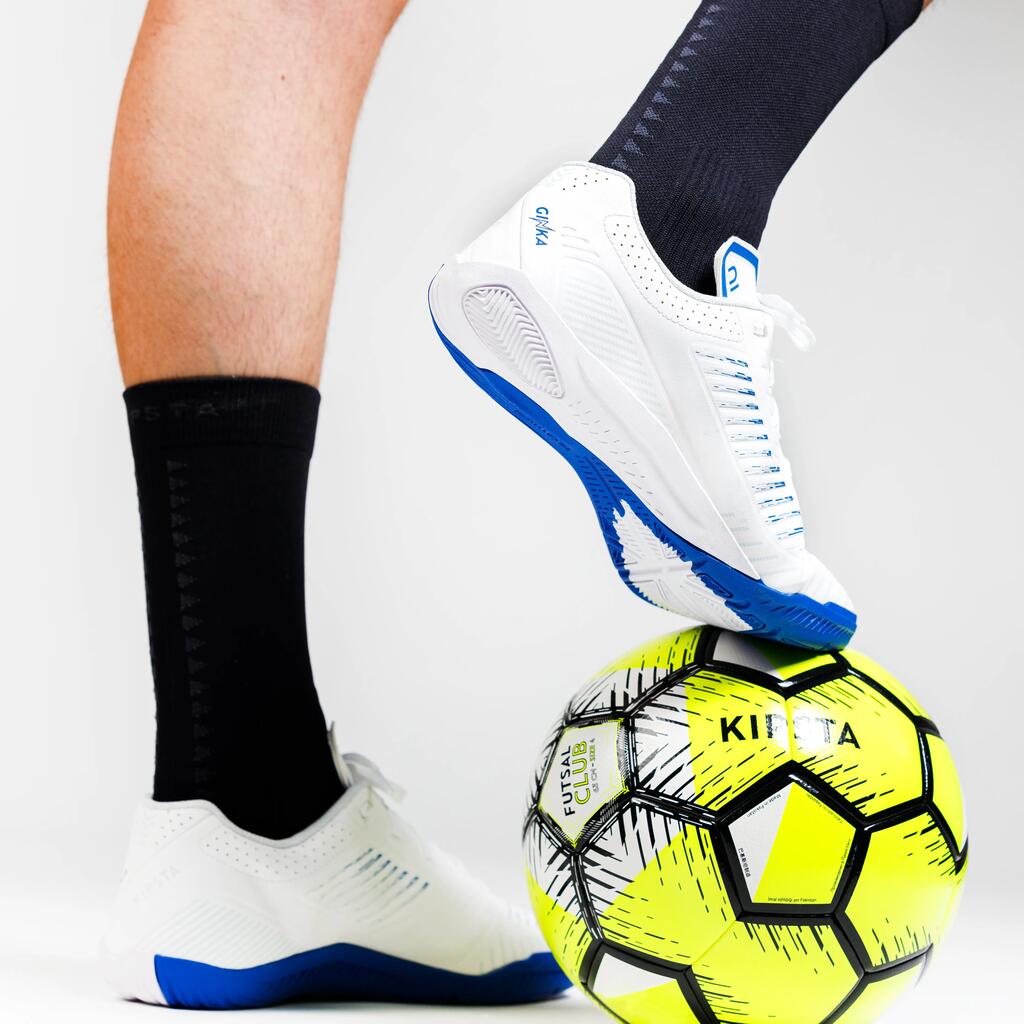 Chaussures de futsal GINKA 500 IN adulte blanc