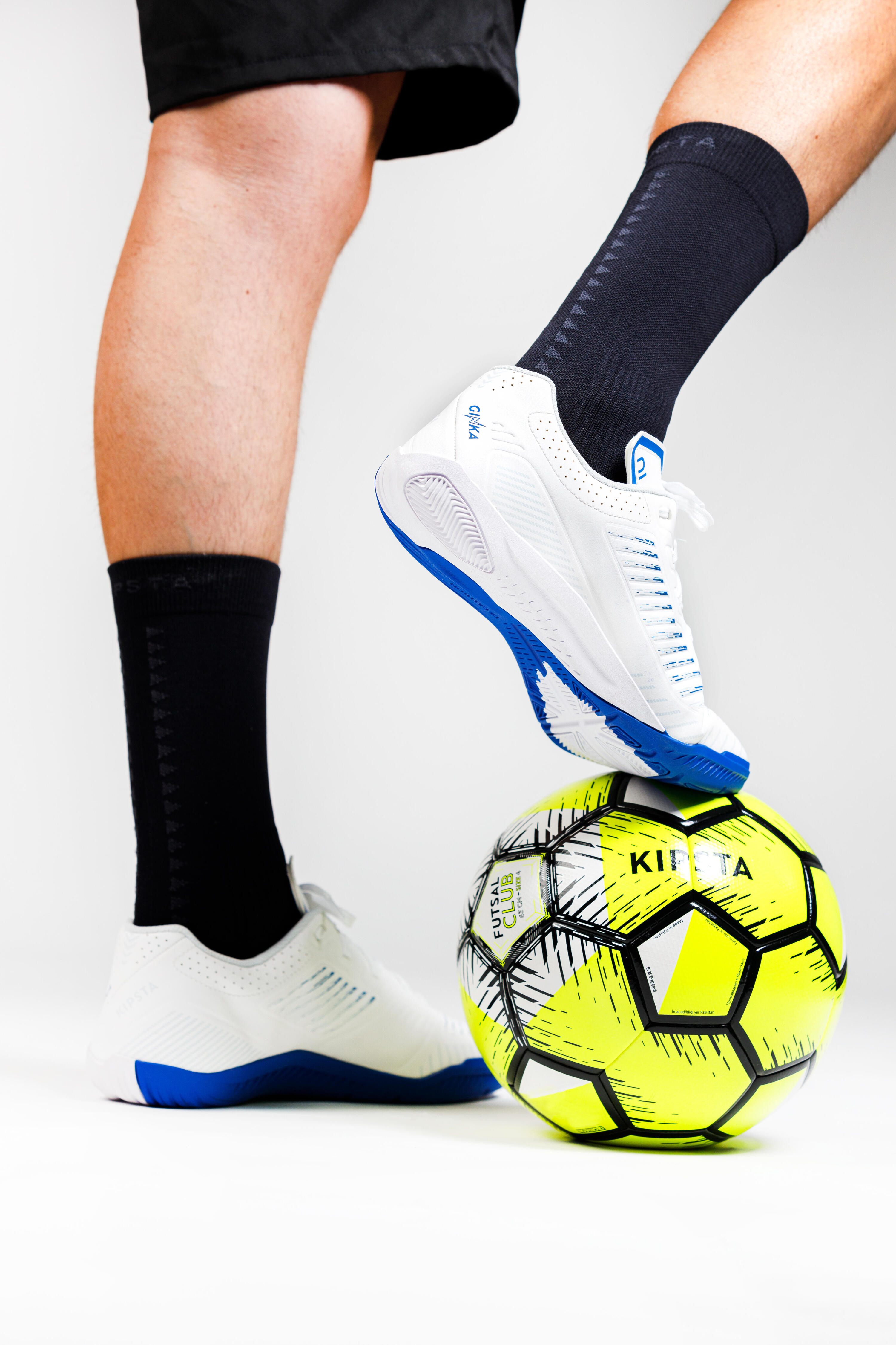 Zaalvoetbalschoenen Ginka 500 wit 9/10