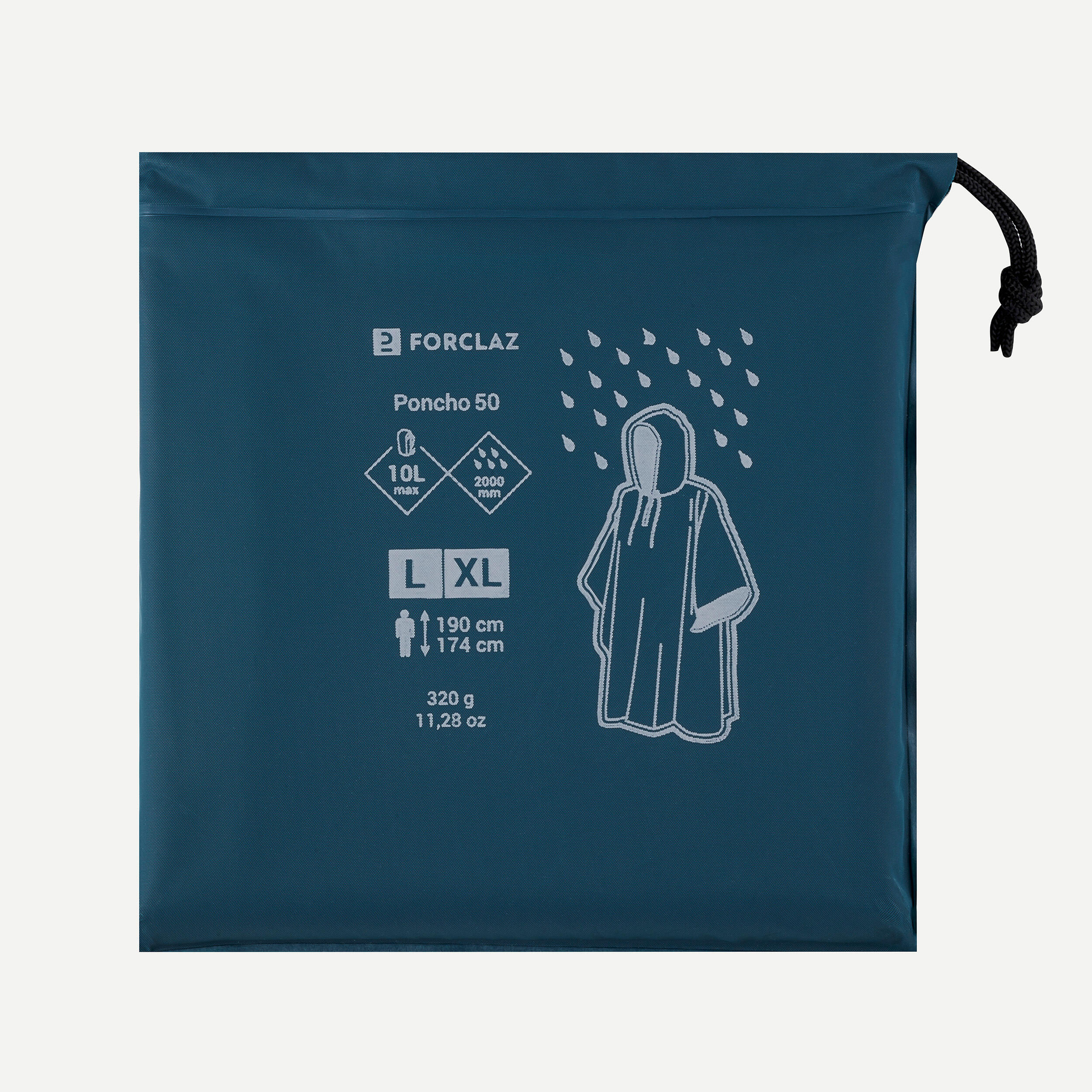 Hiking Rain Poncho - MT 50 - FORCLAZ