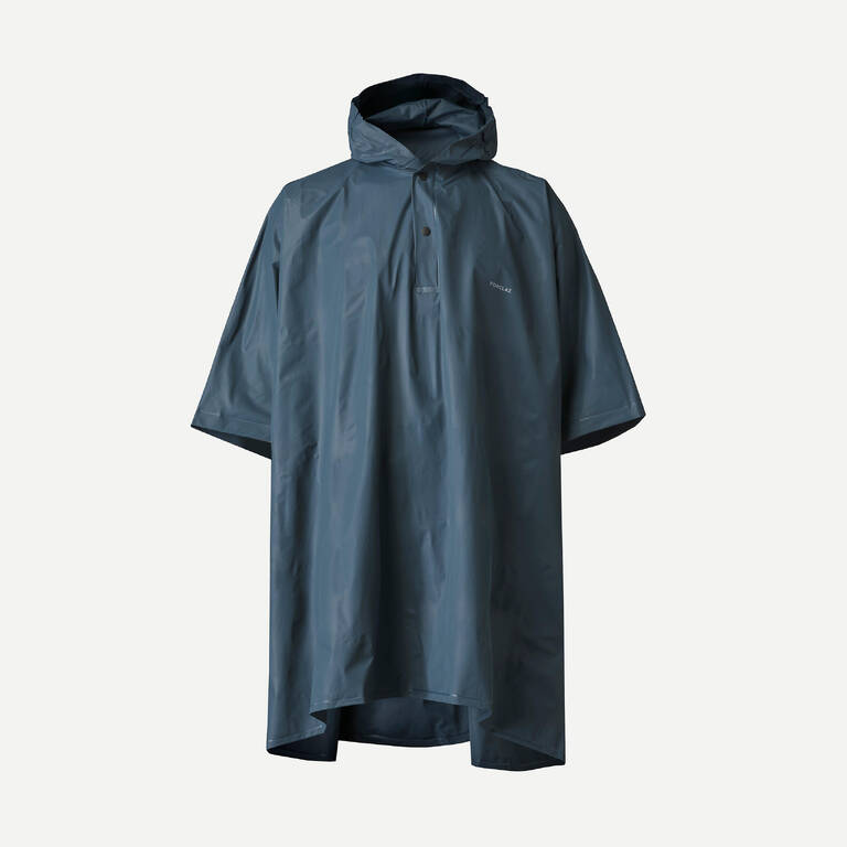 Hiking Rain Poncho MT50 Grey