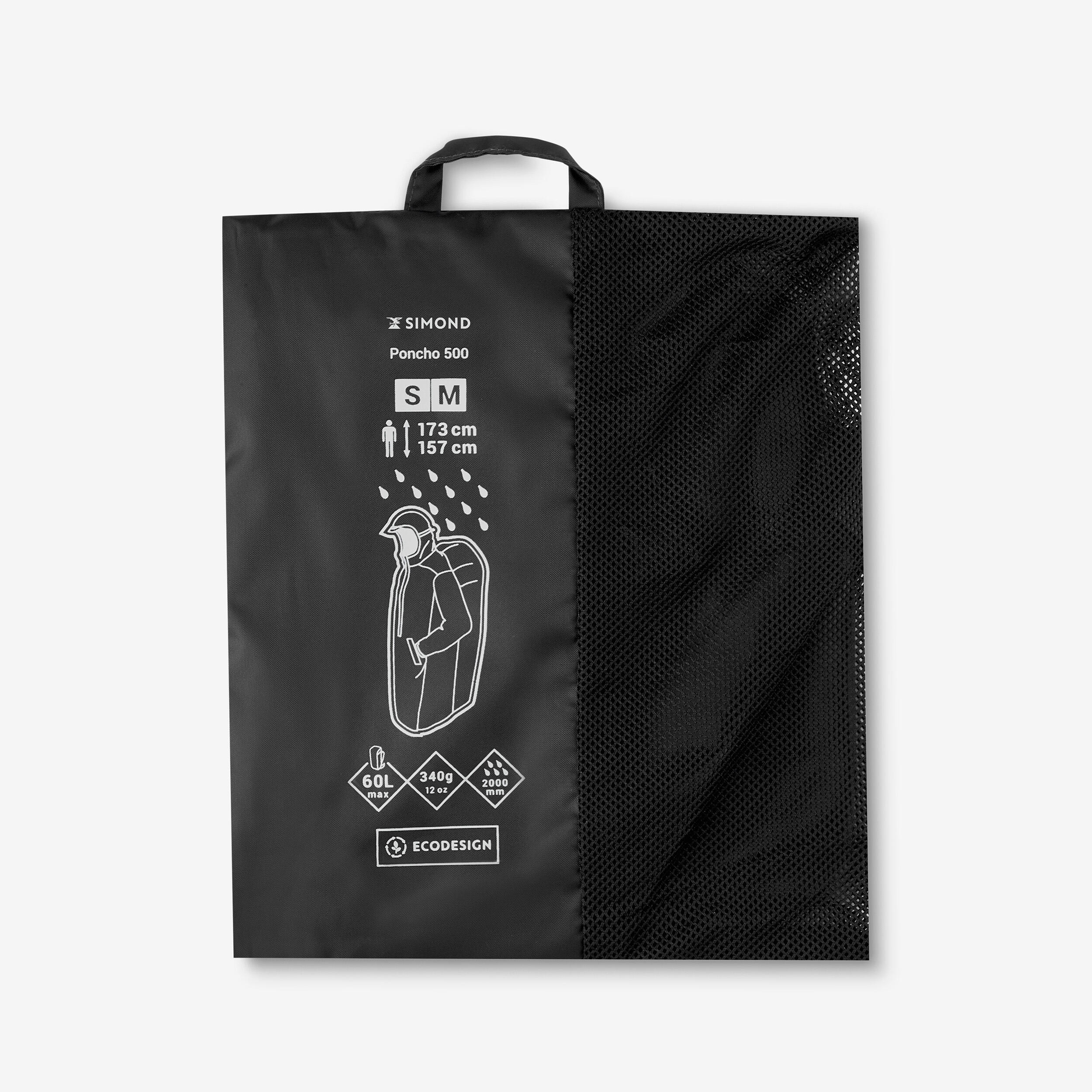 60 L Waterproof Hiking Rain Poncho - MT 500 - FORCLAZ