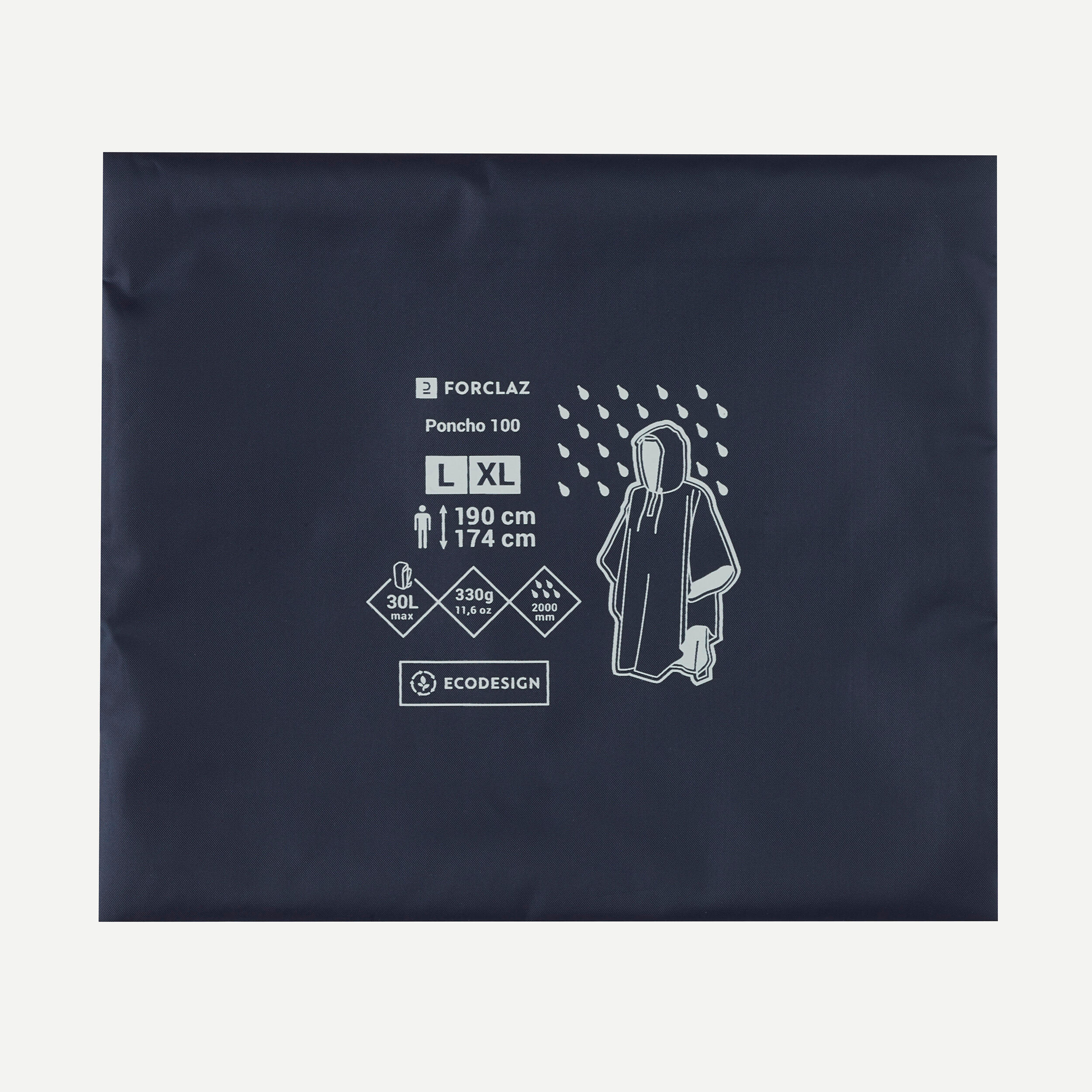 Rain Poncho - MT 100 - FORCLAZ