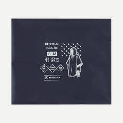 Hiking Rain Poncho - FORCLAZ MT 100 - 30 L - BLUE