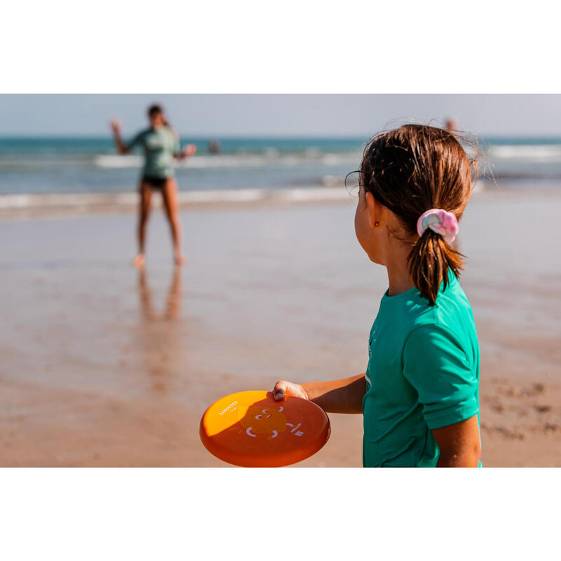 Soft frisbee voor kinderen rood met citroen