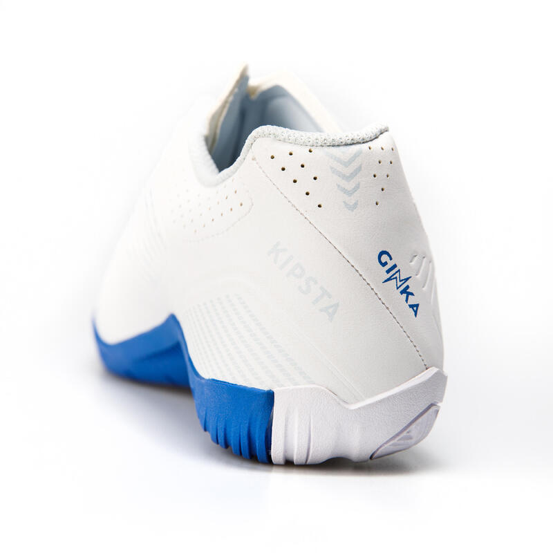 Chaussures de Futsal GINKA 500 blanche bleu