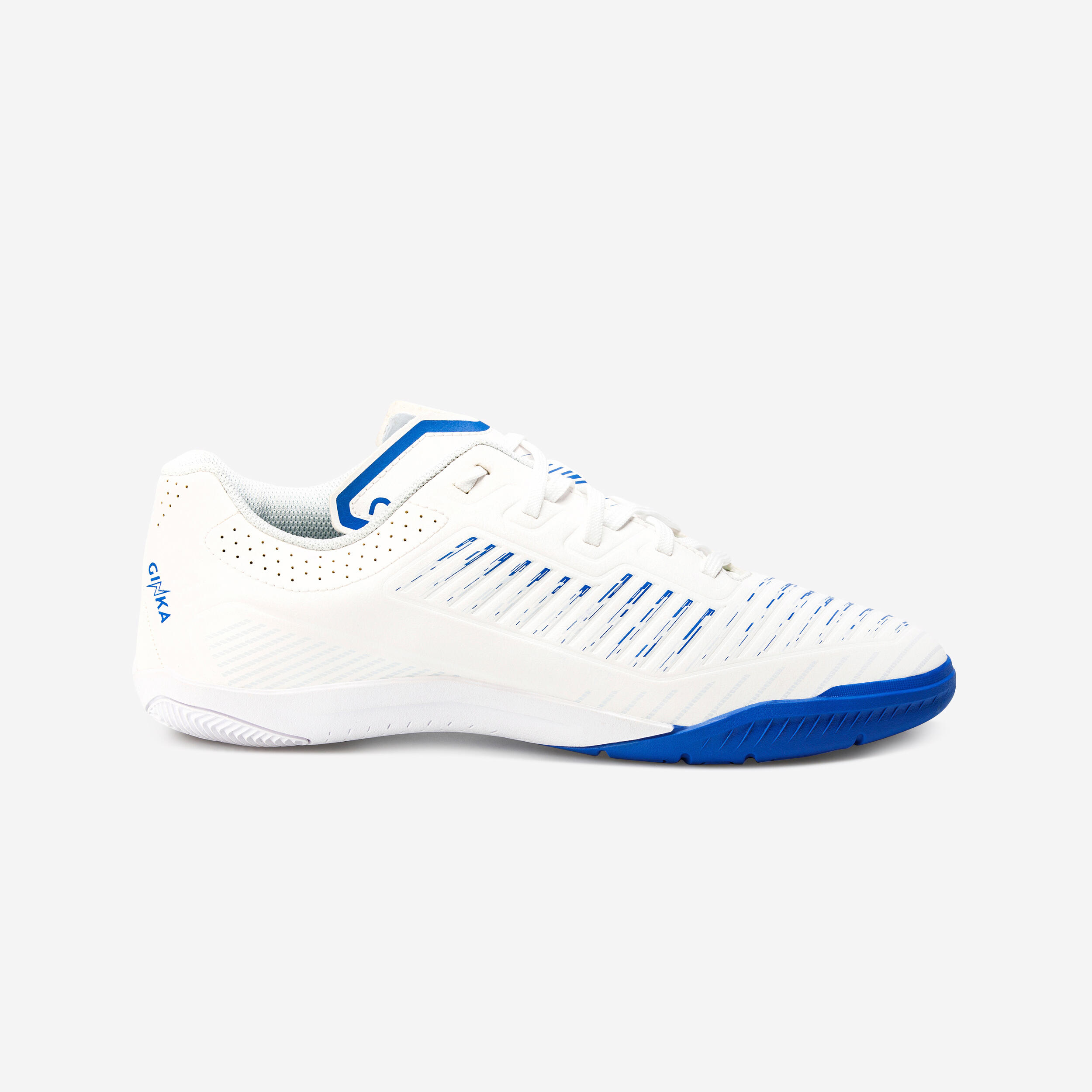 Kipsta - Chaussures De Futsal Ginka 500 Blanche Bleu - Chaussures De Futsal - Football / Futsal / Sepak - Blanc-bleu - 39 - Decathlon
