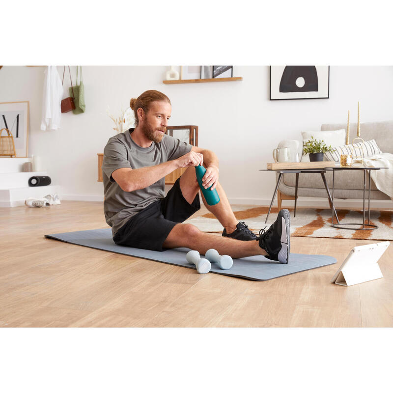 Pilatesmat 170 cm x 62 cm x 8 mm Tonemat M grijs