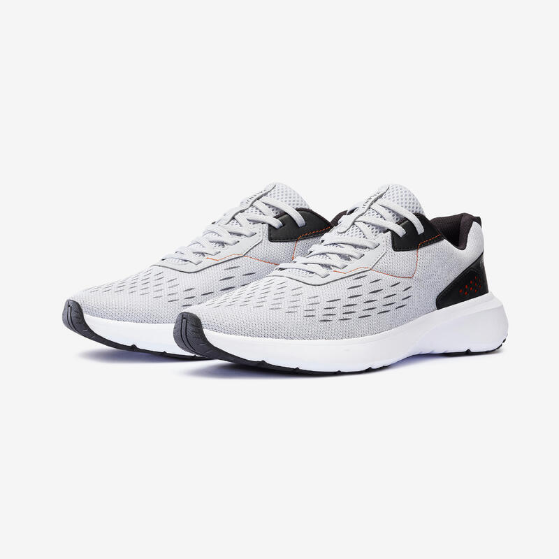 Scarpe running uomo JOGFLOW 100.1 grigio-arancione