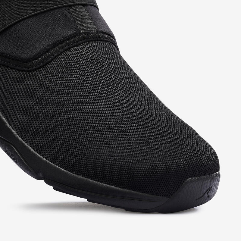 Schoenen voor sportief wandelen heren PW 160 slip-on zwart