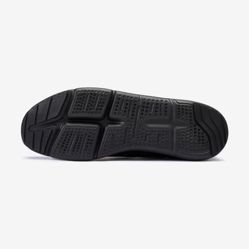 Schoenen voor sportief wandelen heren PW 160 slip-on zwart