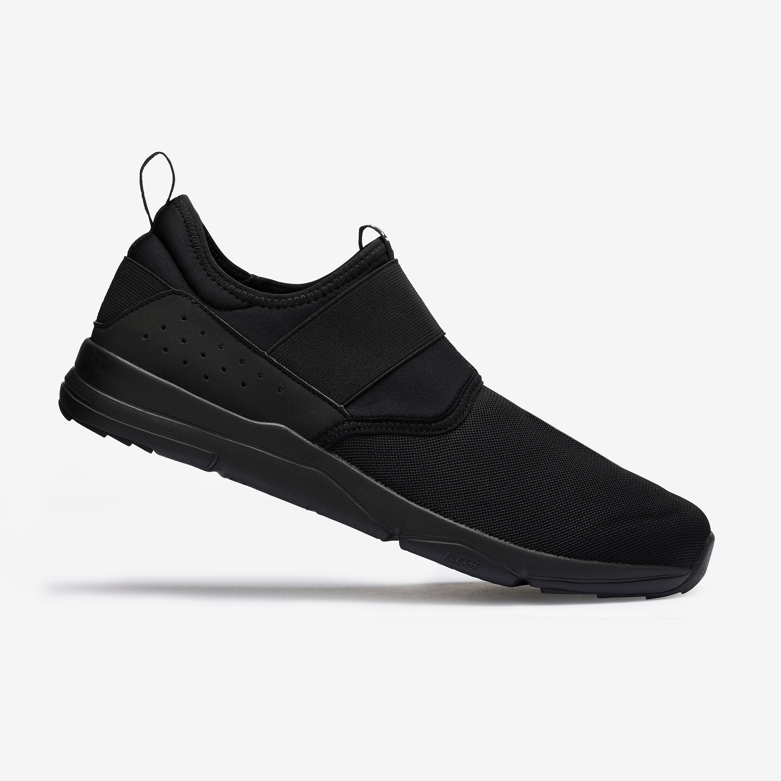 Chaussures marche sportive homme PW 160 Slip On noir Decathlon