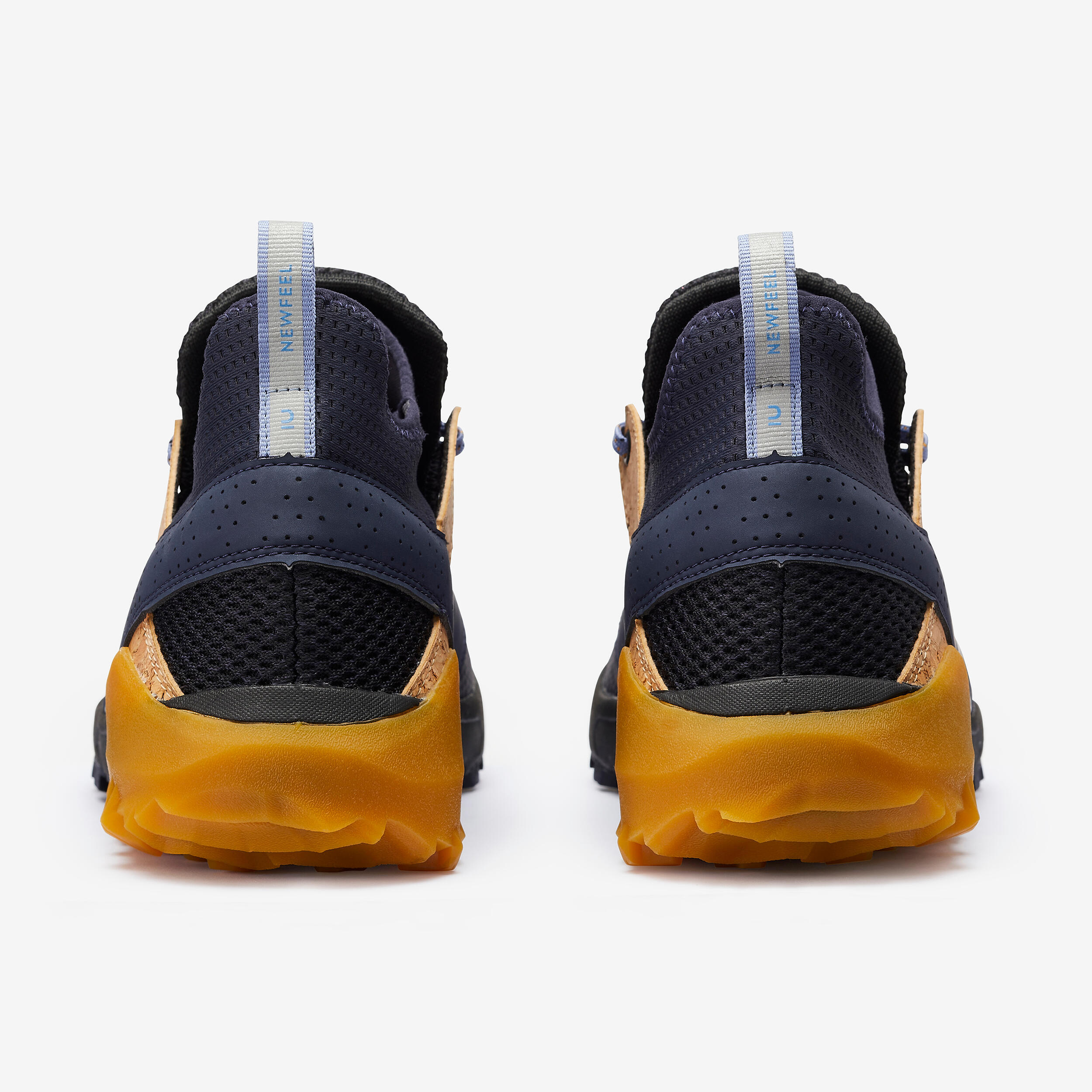Ademende schoenen voor nordic walking heren NW 500 donkerblauw 7/8