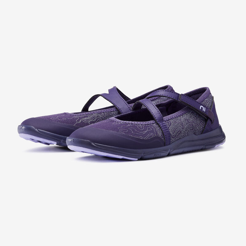 BALLERINES DE MARCHE URBAINE FEMME PW 160 BR'EASY VIOLET