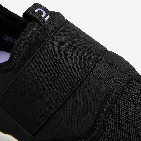 Кросівки жіночі PW 160 Slip-on для спортивної ходьби чорні