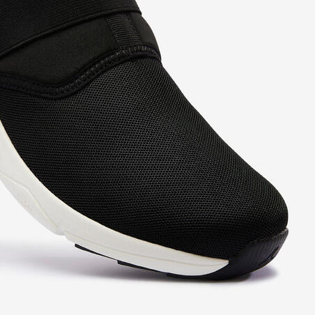 Кросівки жіночі PW 160 Slip-on для спортивної ходьби чорні
