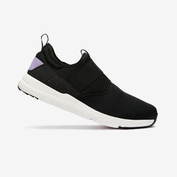 Chaussures marche urbaine femme PW 160 Slip On noir lila