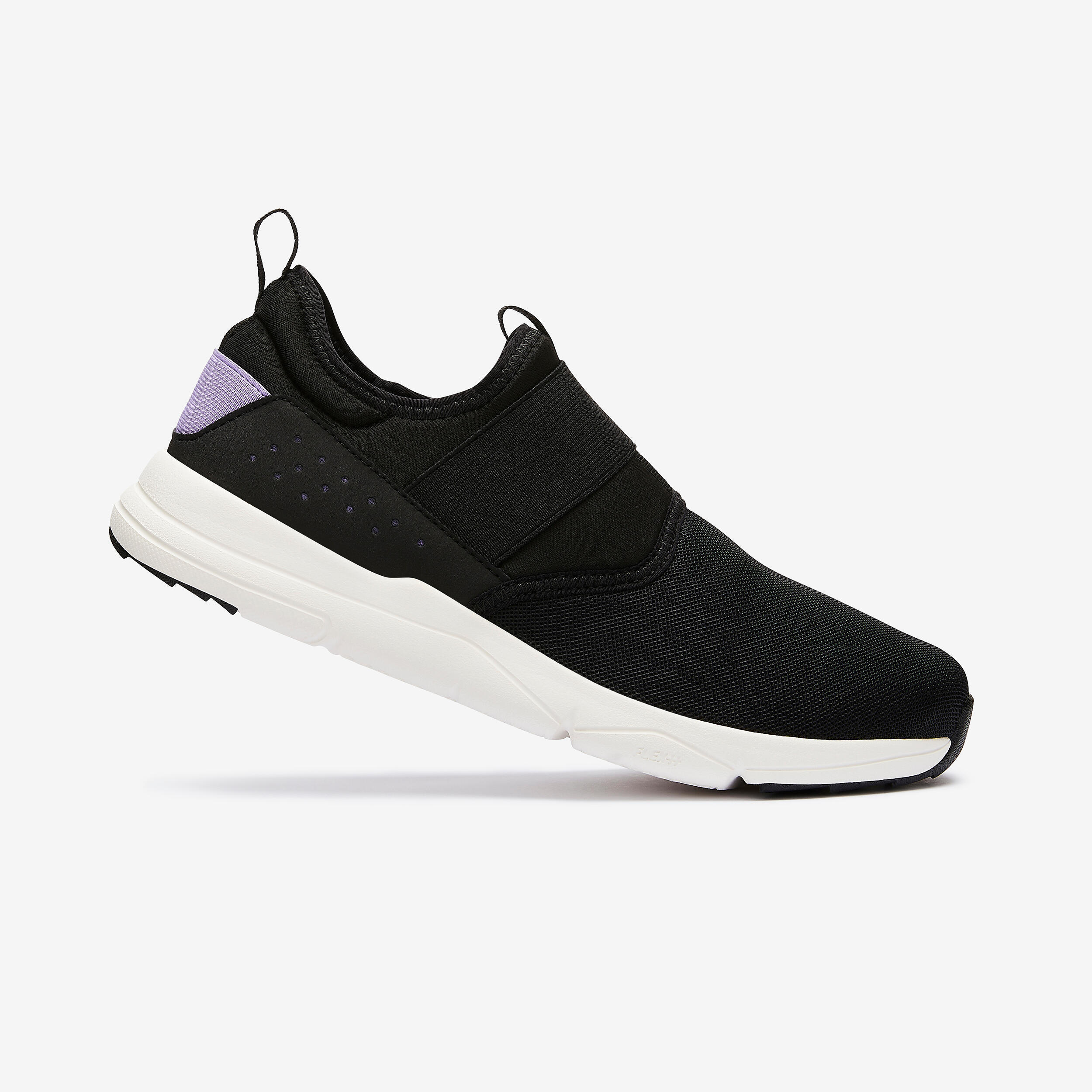 PW 160 Slip-On Women's Urban Walking Shoes - Black/Lilac 1/9