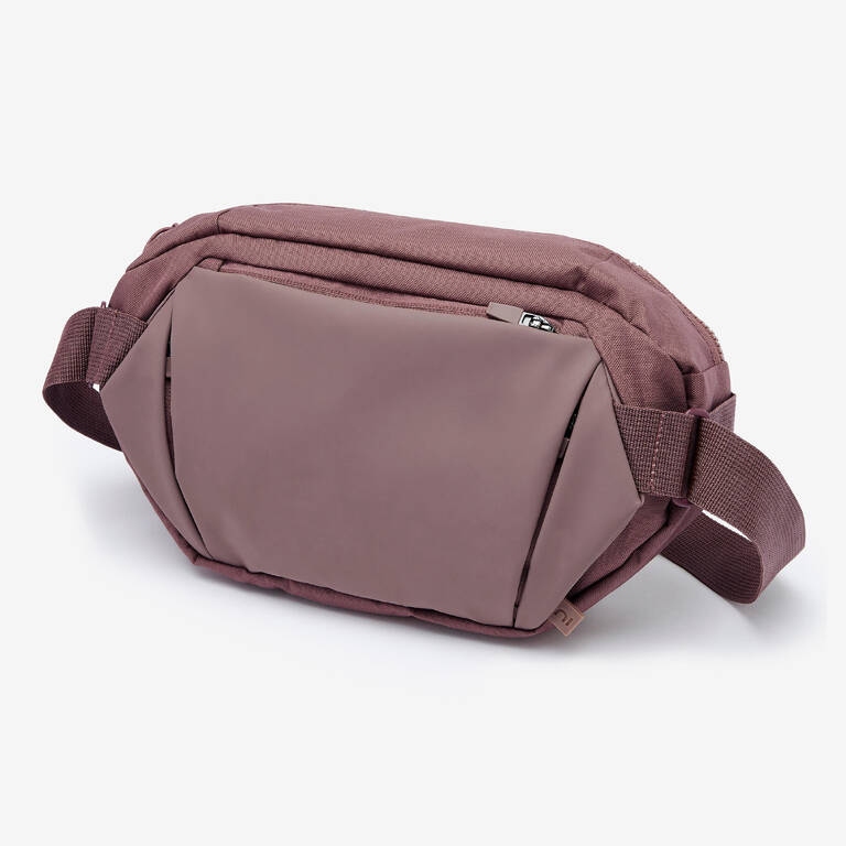 RUNNING MESSENGER WAISTBAG WITH SHOULDER STRAP - Pink / Beige