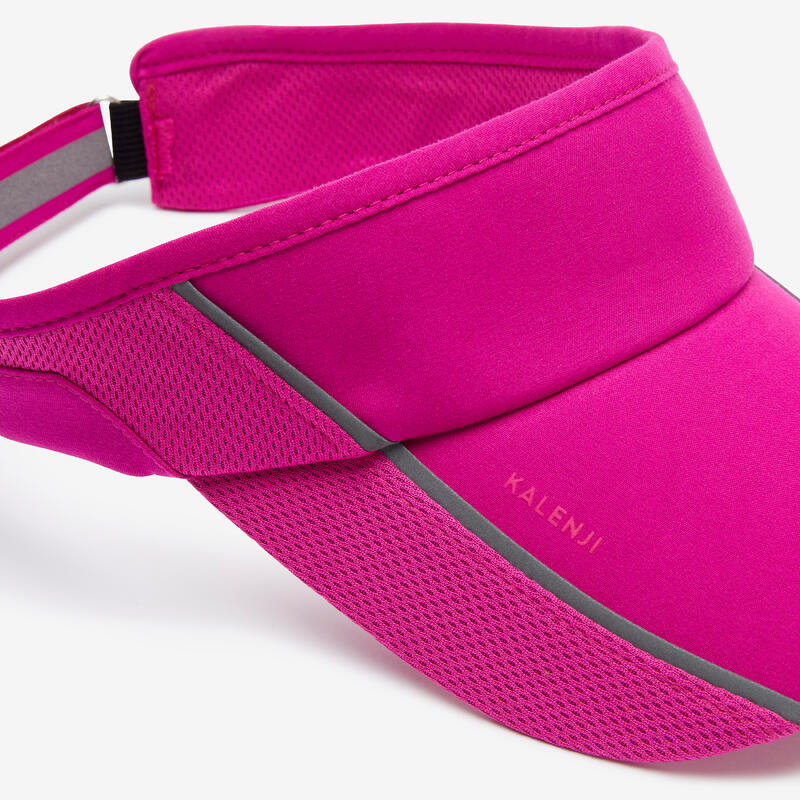 Visiera running adulto unisex regolabile fucsia