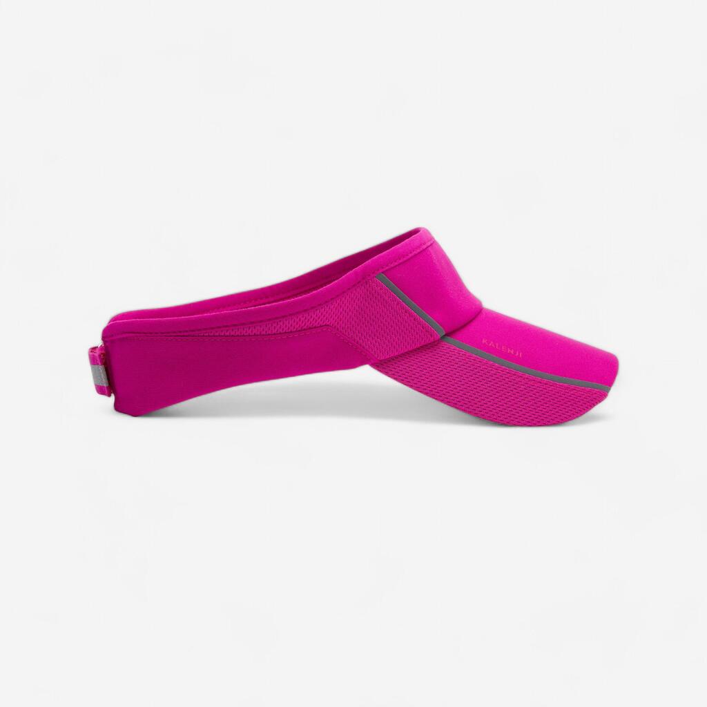 Visera de running ajustable rosa fucsia para hombre y mujer Kiprun