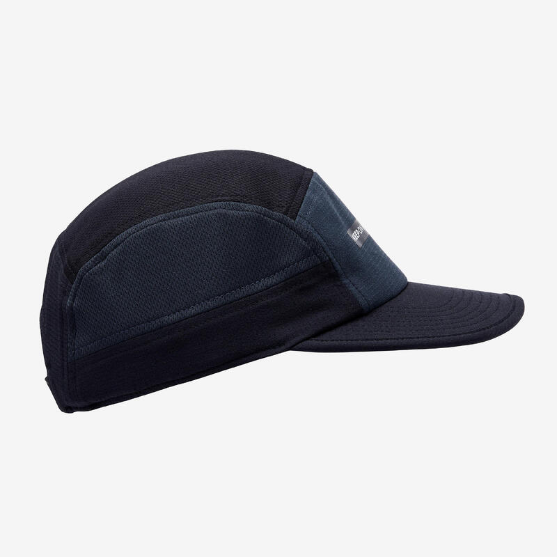 Unisex Running Cap - Kiprun 5 Panels Black Grey