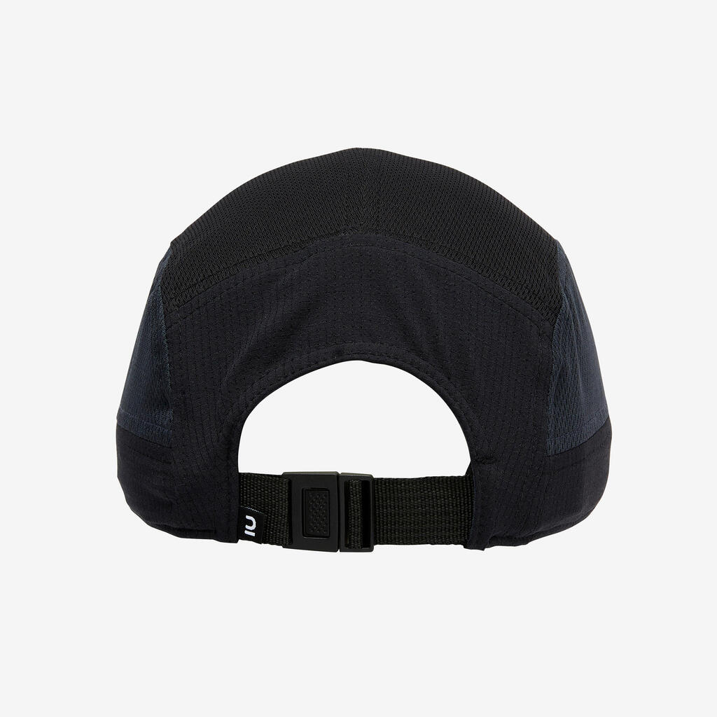 Gorra de running turquesa amarillo 5 paneles unisex KIPRUN 