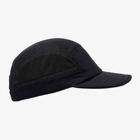 Unisex Running Cap - Kiprun 5 Panels Black