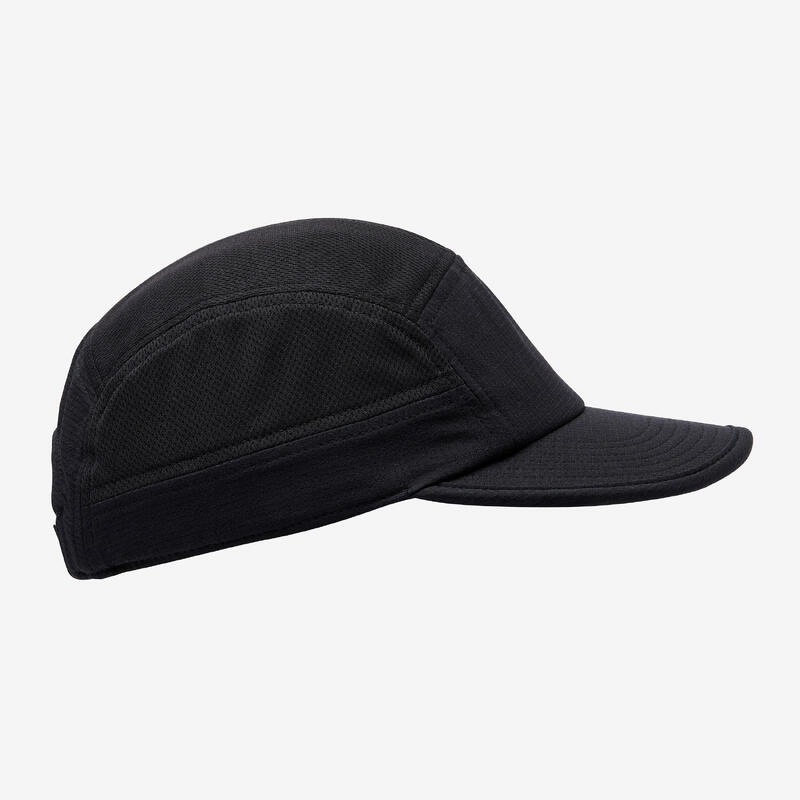 Cappellino running adulto unisex 5 pannelli nero