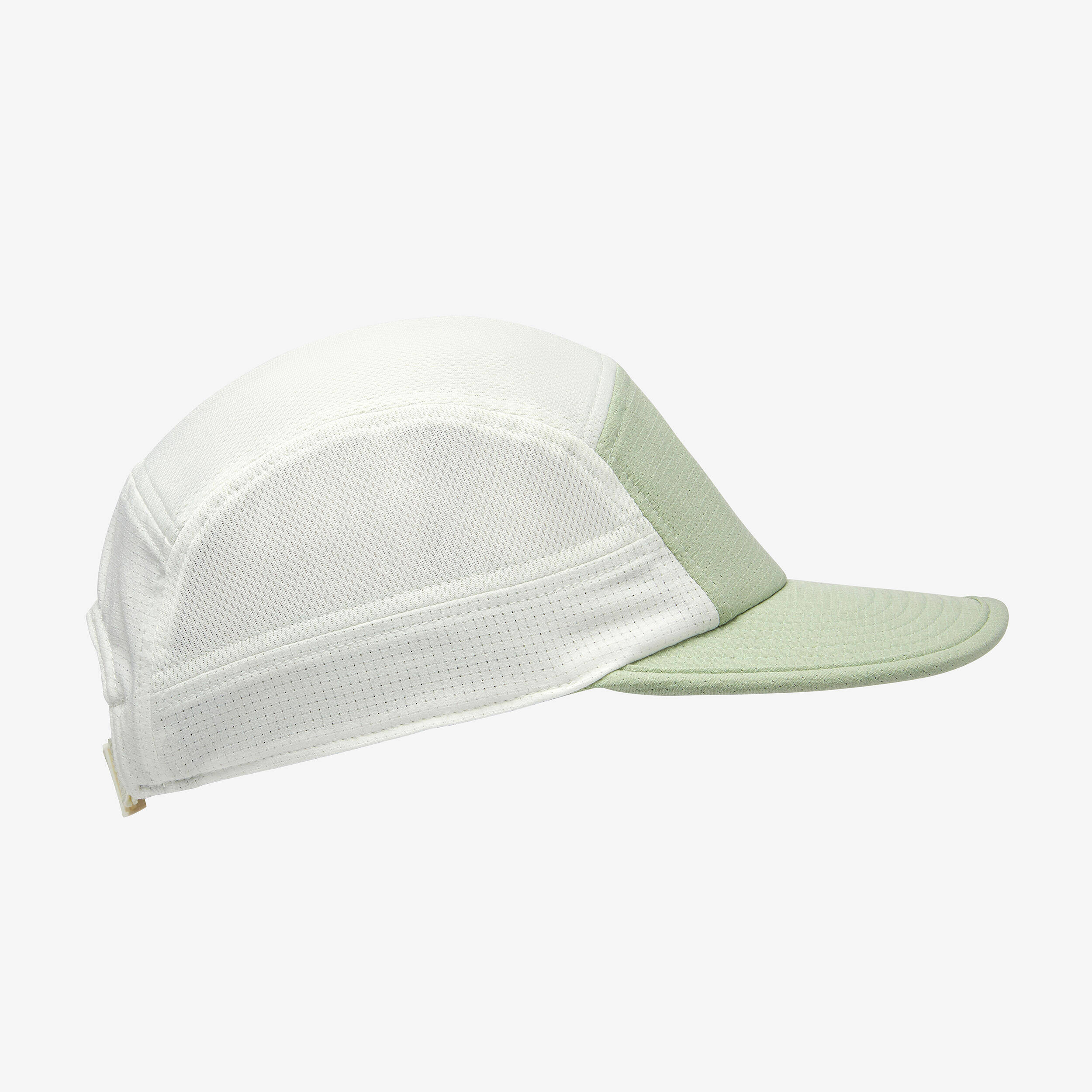 Unisex Running Cap - Kiprun 5 Panels Green White -  2