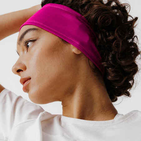 Men Women's KIPRUN running headband - fuchsia pink
