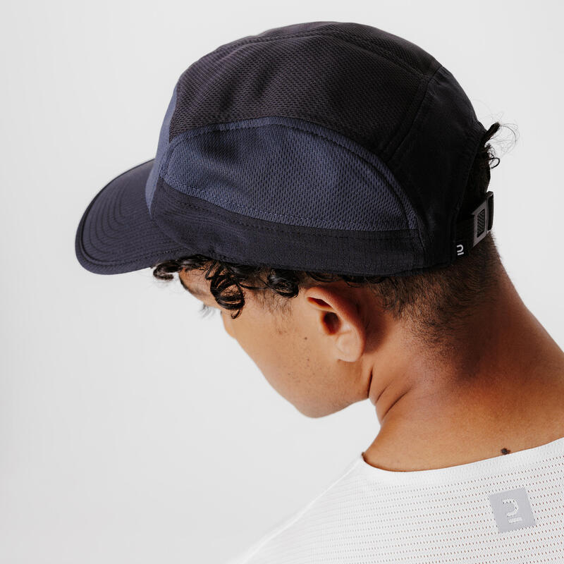 Unisex Running Cap - Kiprun 5 Panels Black Grey