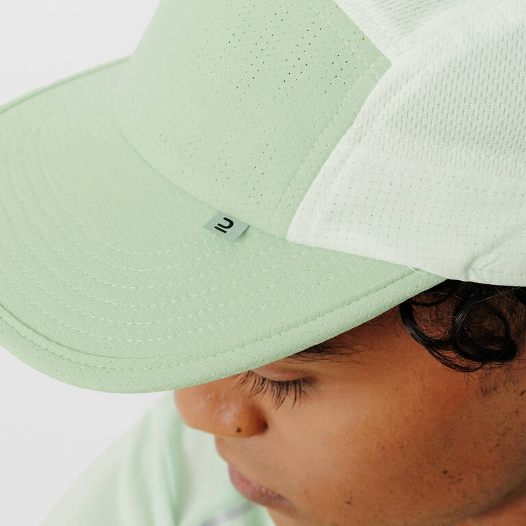 Unisex Running Cap - Kiprun 5 Panels Green White