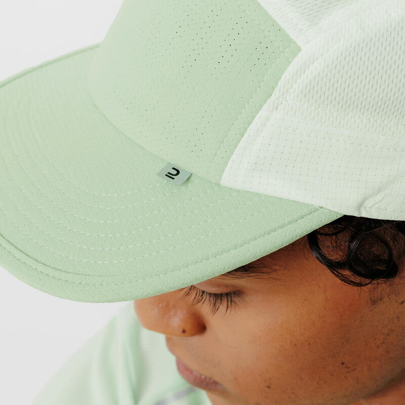 5 片式透氣跑步帽－綠色／白色