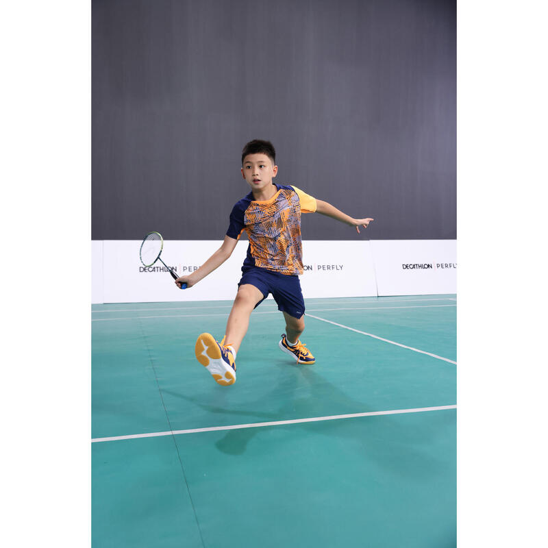 BADMINTON JUNIOR T SHIRT LITE 560 FLUO ORANGE