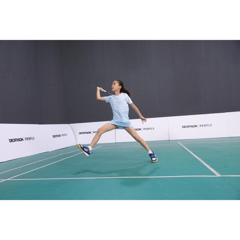 BADMINTON JUNIOR T SHIRT LITE 560 CAROLINA BLUE