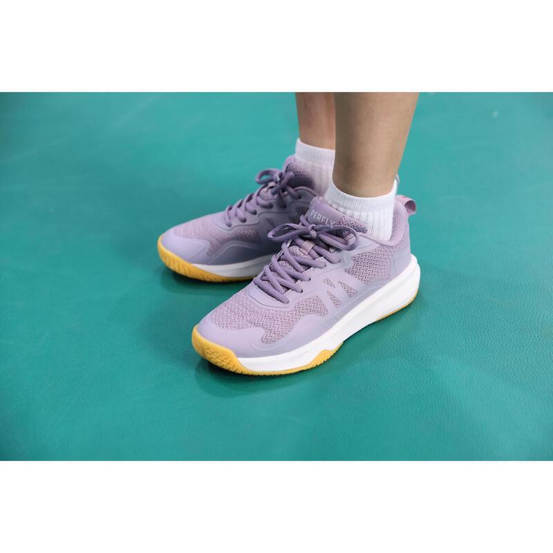 WOMEN BADMINTON SHOES BS SENSATION 530 PURPLE GREY