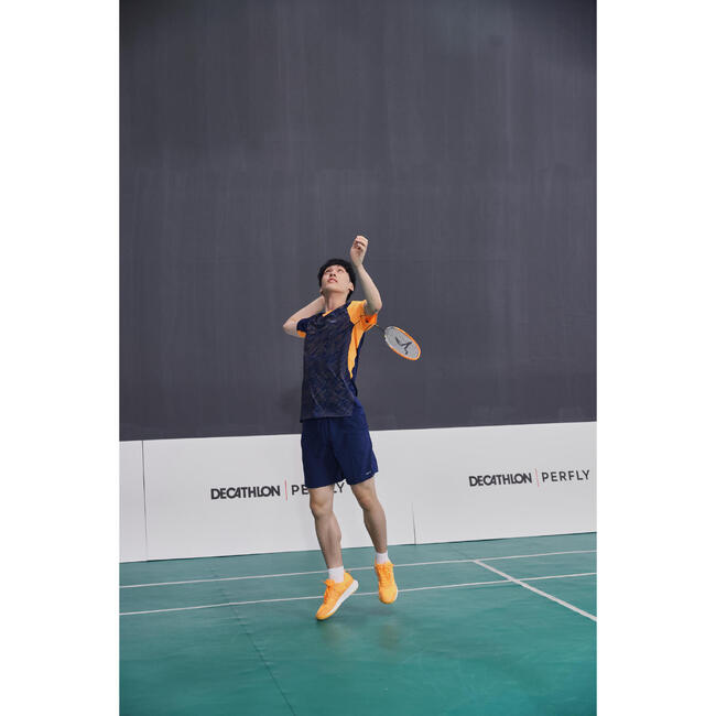 ADULT BADMINTON RACKET BR SENSATION 530 ORANGE BLACK