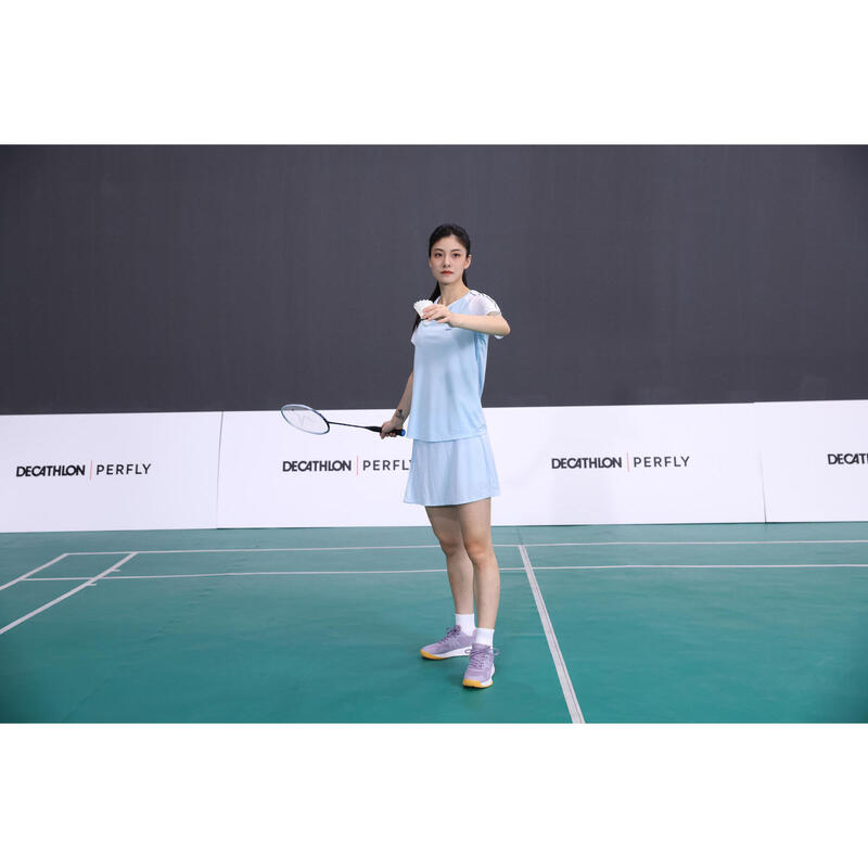 ADULT BADMINTON RACKET BR SENSATION 530 CAROLINA BLUE