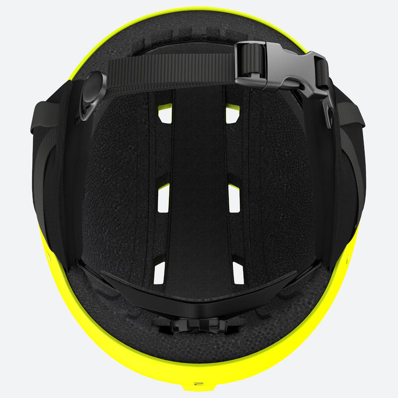 Casco sci bambino 100 giallo fluo