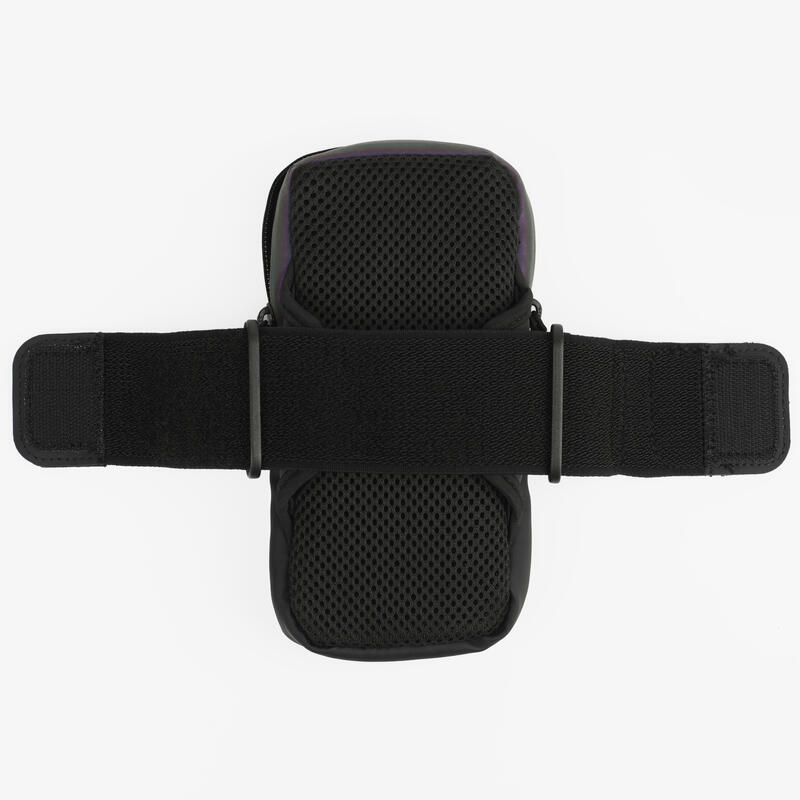 Banderolă de alergare cu buzunare pentru smartphone - KIPRUN negru, adulți 