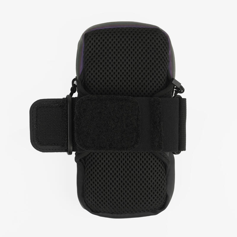 Banderolă de alergare cu buzunare pentru smartphone - KIPRUN negru, adulți 