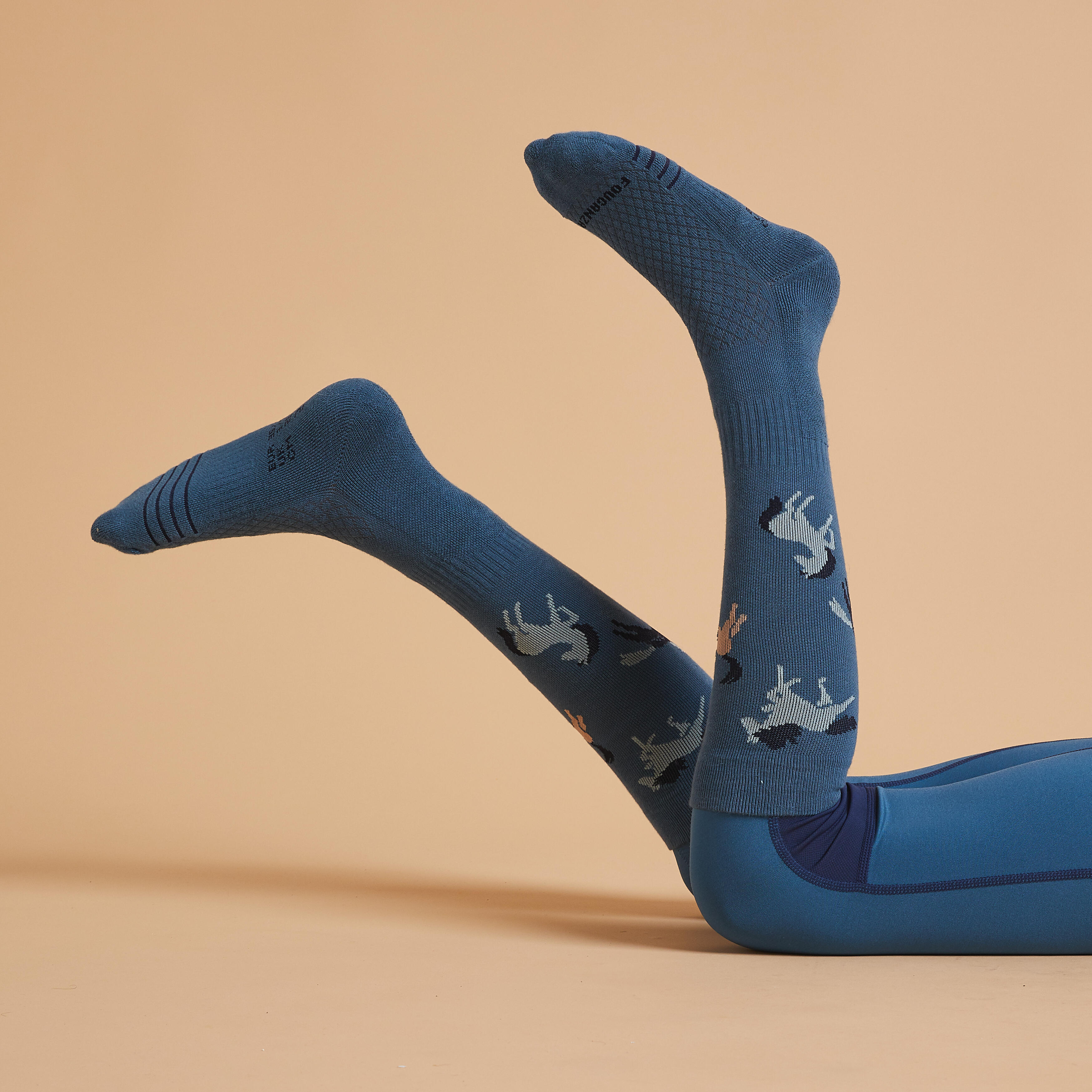 Chaussettes d’équitation enfant - SKS 500 vertLot de 2 - FOUGANZA