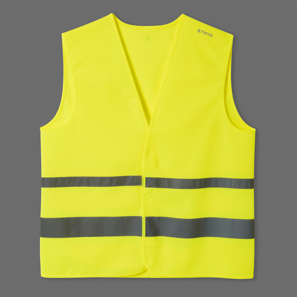 GILET DE SECURITE HAUTE VISIBILITÉ VELO JAUNE FLUO