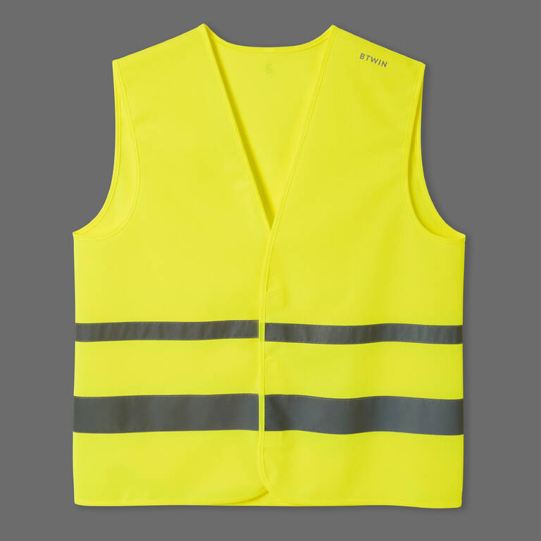 Adult High Visibility Cycling Safety Vest - Neon Yellow