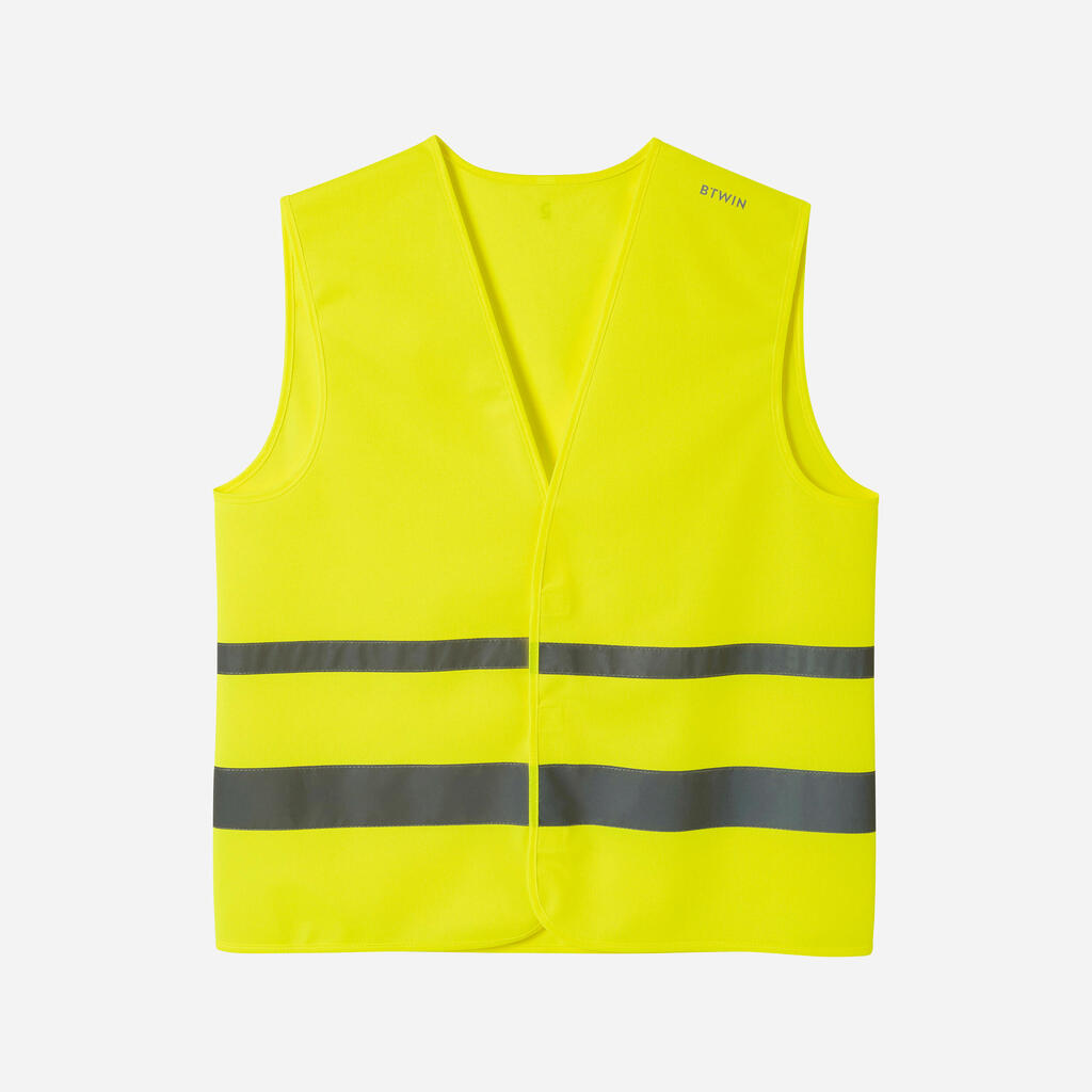 GILET DE SECURITE HAUTE VISIBILITÉ VELO JAUNE FLUO