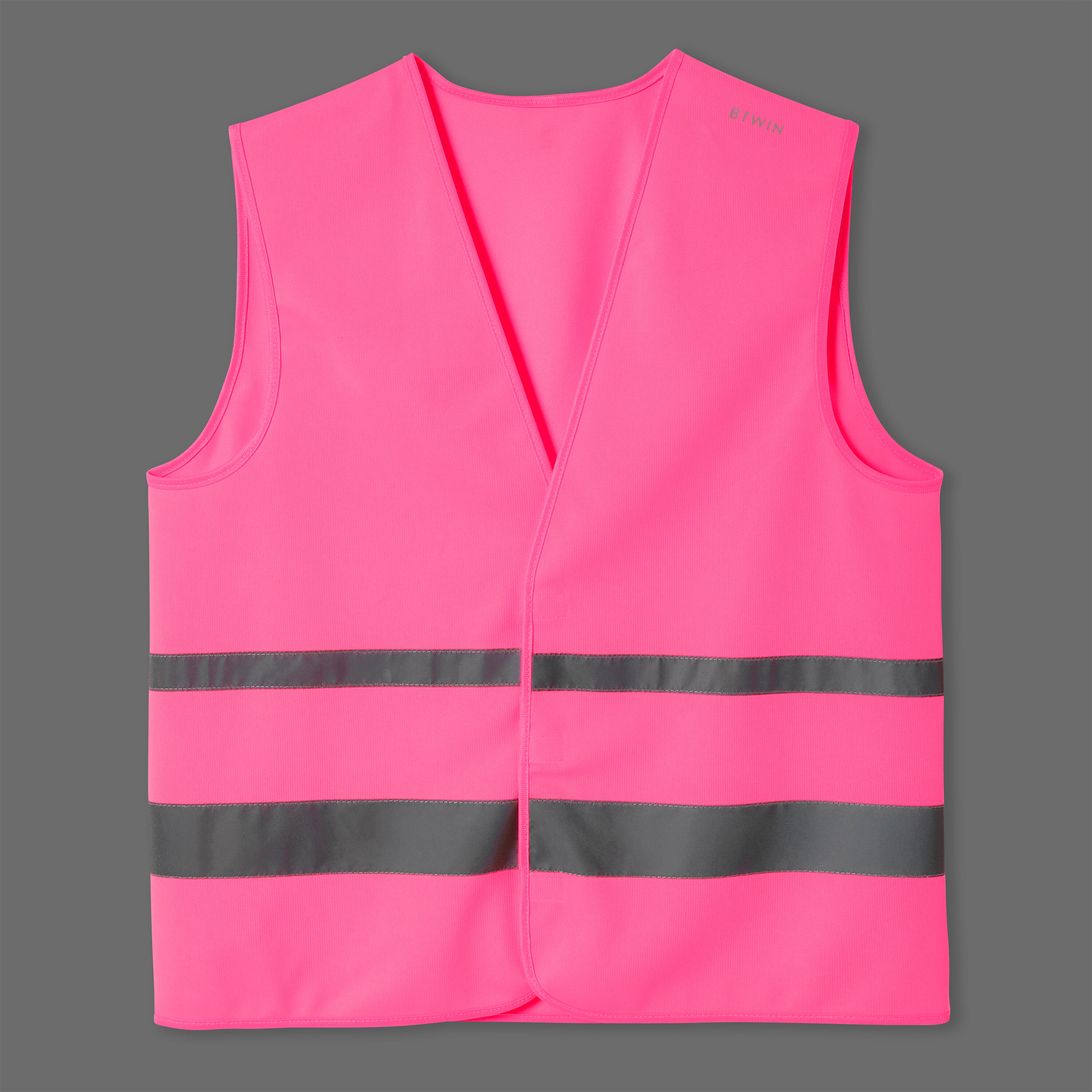 Adult High Visibility Cycling Safety Vest - Neon Pink 3/3