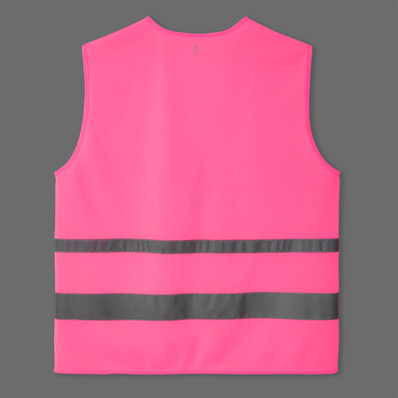 GILET DE SECURITE HAUTE VISIBILITÉ VELO ROSE FLUO